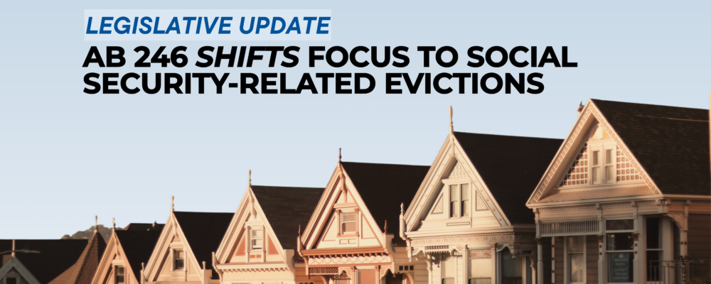 Legal gavel and AB 246 document representing tenant protections in California.