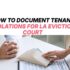 How to Document Tenant Violations for LA Eviction Court