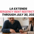 Los Angeles rental property owner reviewing emergency rent restrictions with a legal professional.